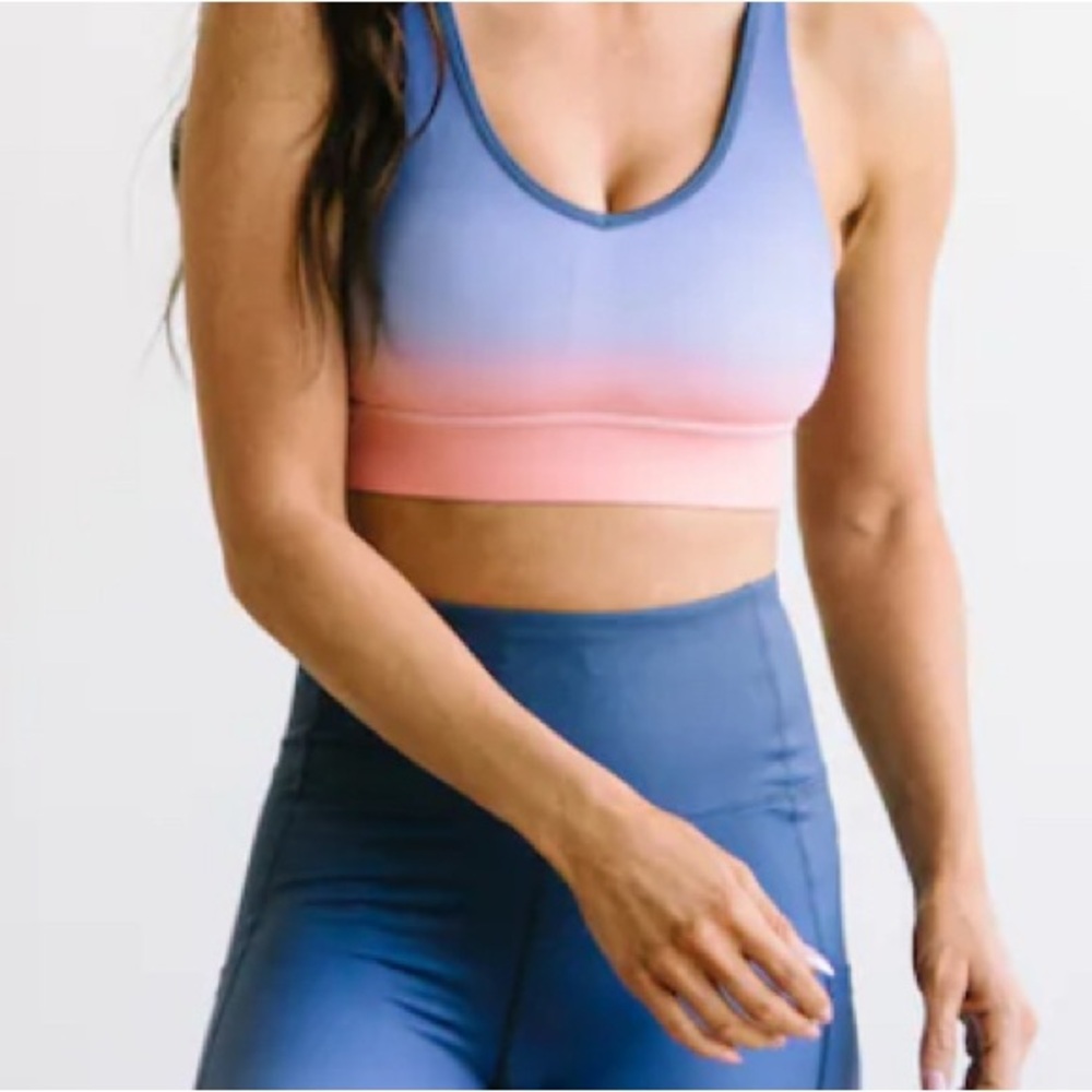 Peach/Blue Ombré Sports Bra